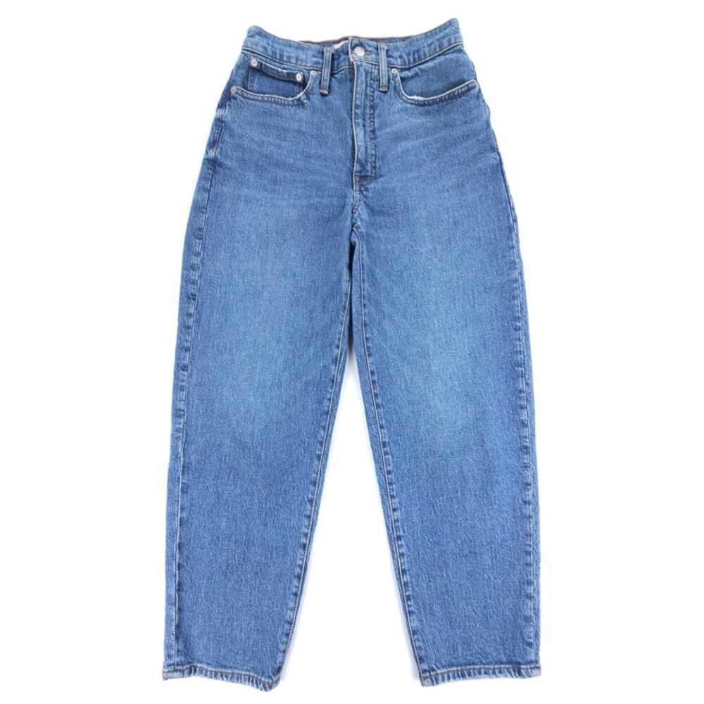 NEW Madewell Balloon Jeans in Corson Wash 90s Baggy Barrel Leg Ankle Cropped 27